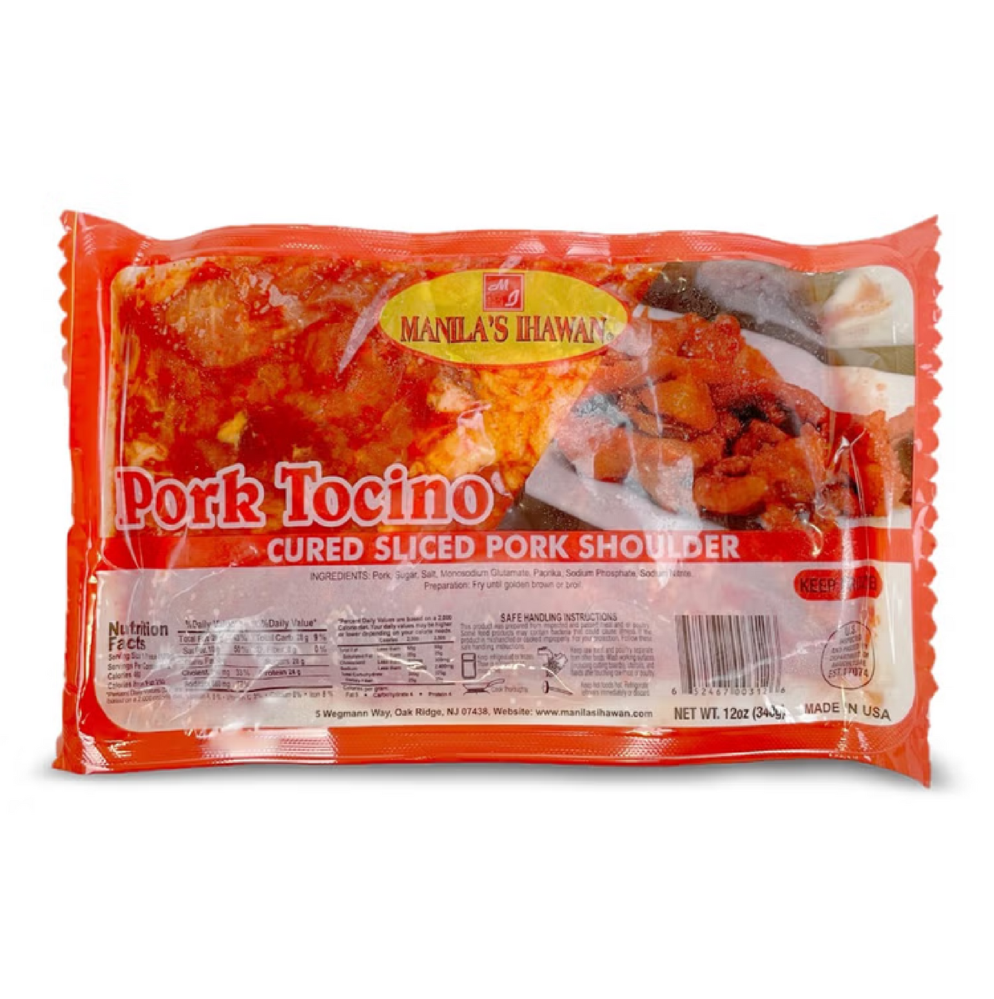 MANILA IHAWAN FROZEN PORK TOCINO 12 OZ