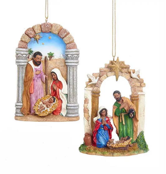 KA 4" RESIN BLACK NATIVITY ORNAMENT 1 PC - E0201