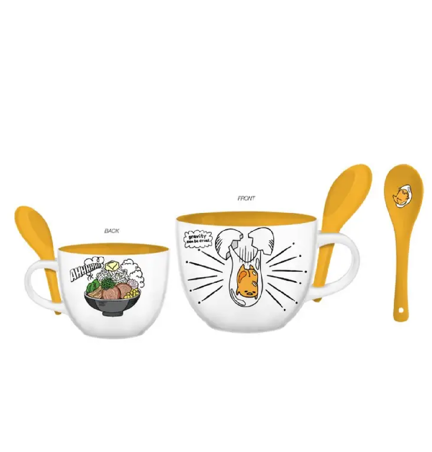 GUDETAMA SOUP MUG WITH SPOON