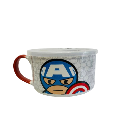 CAPTAIN AMERICA CAMPER MUG WITH VENTED LID