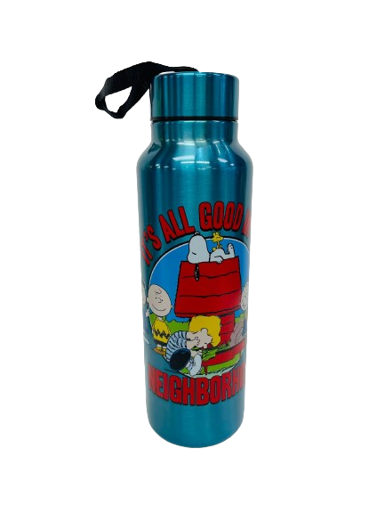 PEANUTS SNOOPY CHARLIE BROWN WOODSTOCK STAINLESS STEEL WATER BOTTLE