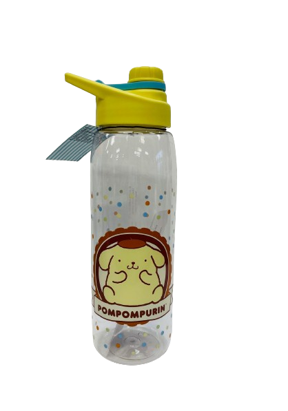 POMPOMPURIN PLASTIC WATER BOTTLE