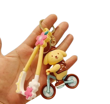 KEYCHAIN - POMPOMPURIN BIKE