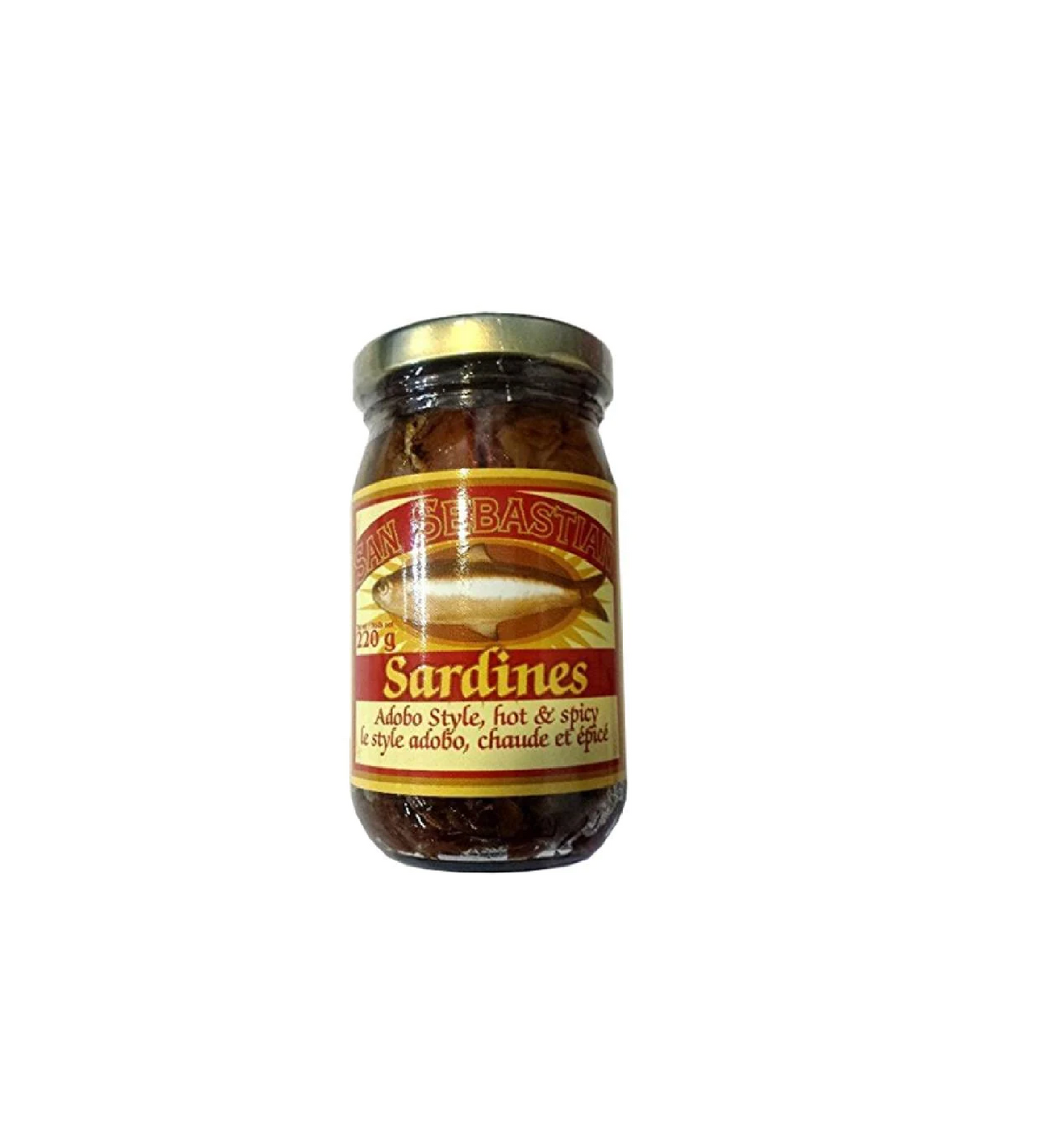 SAN SEBASTIAN SARDINES HOT & SPICY CORN OIL 220 GRAMS