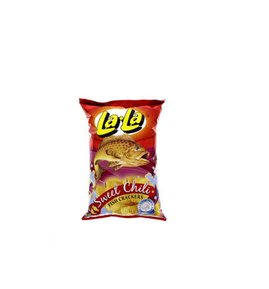 LALA FISH CRACKERS SWEET & CHILI  100 GRAMS
