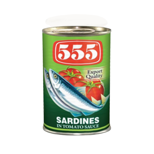 555 SARDINES IN TOMATO SAUCE GREEN 5.5 OZ