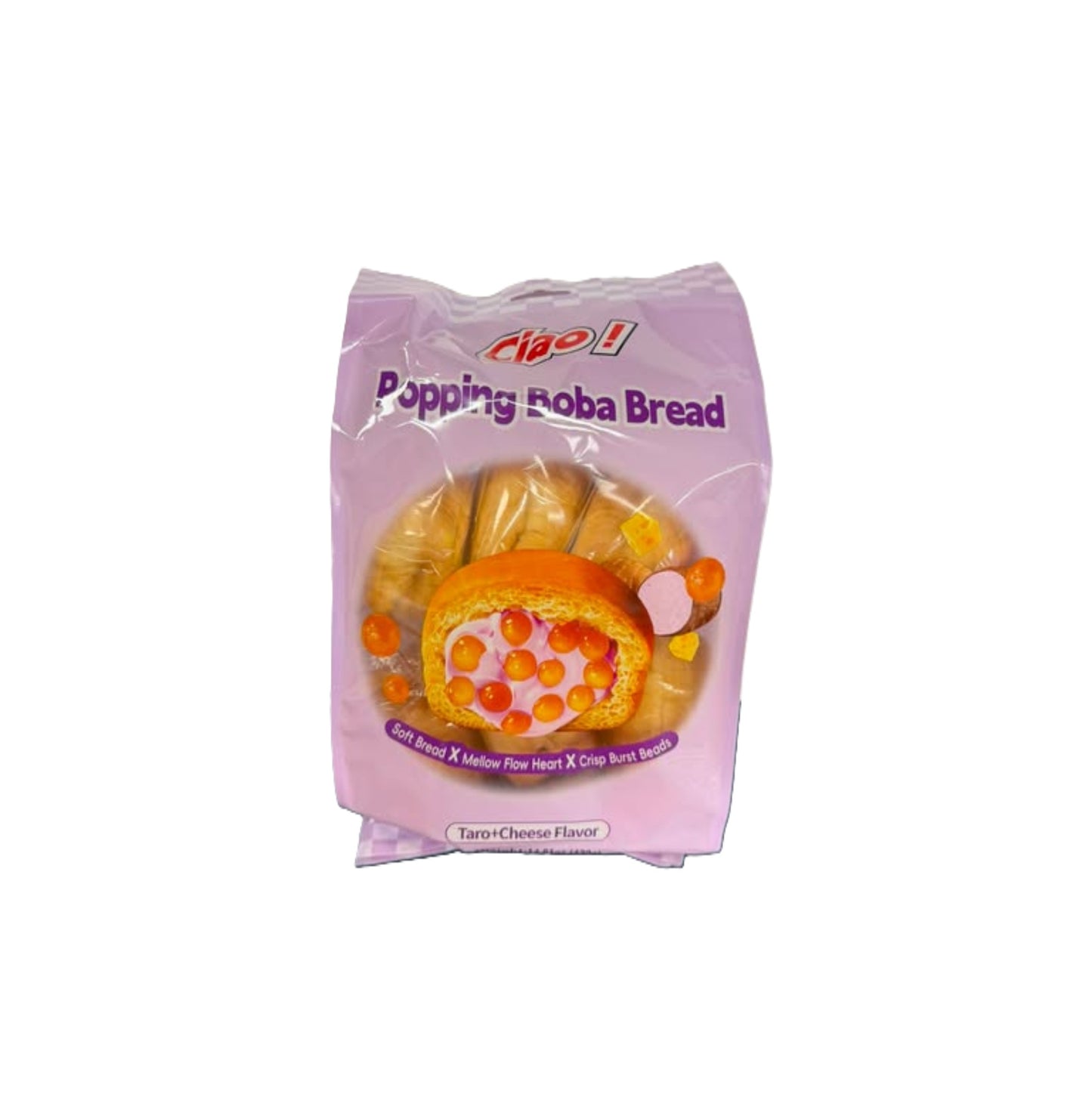 CIAO! POPPING BOBA BREAD TARO+CHEESE FLAVOR