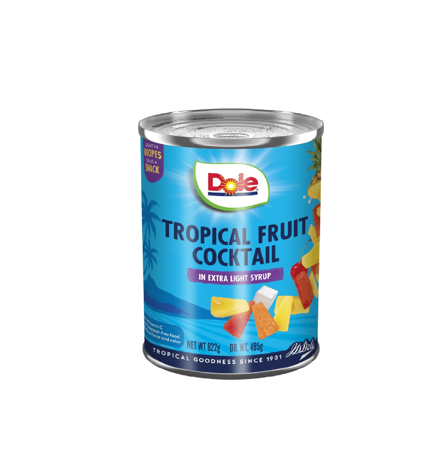 DOLE TROPICAL FRUIT COCKTAIL XT LIGHT SYRUP 30 OZ