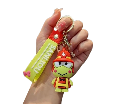 KEYCHAIN - SAN RIO  KEROPPI FIRE FIGHTER