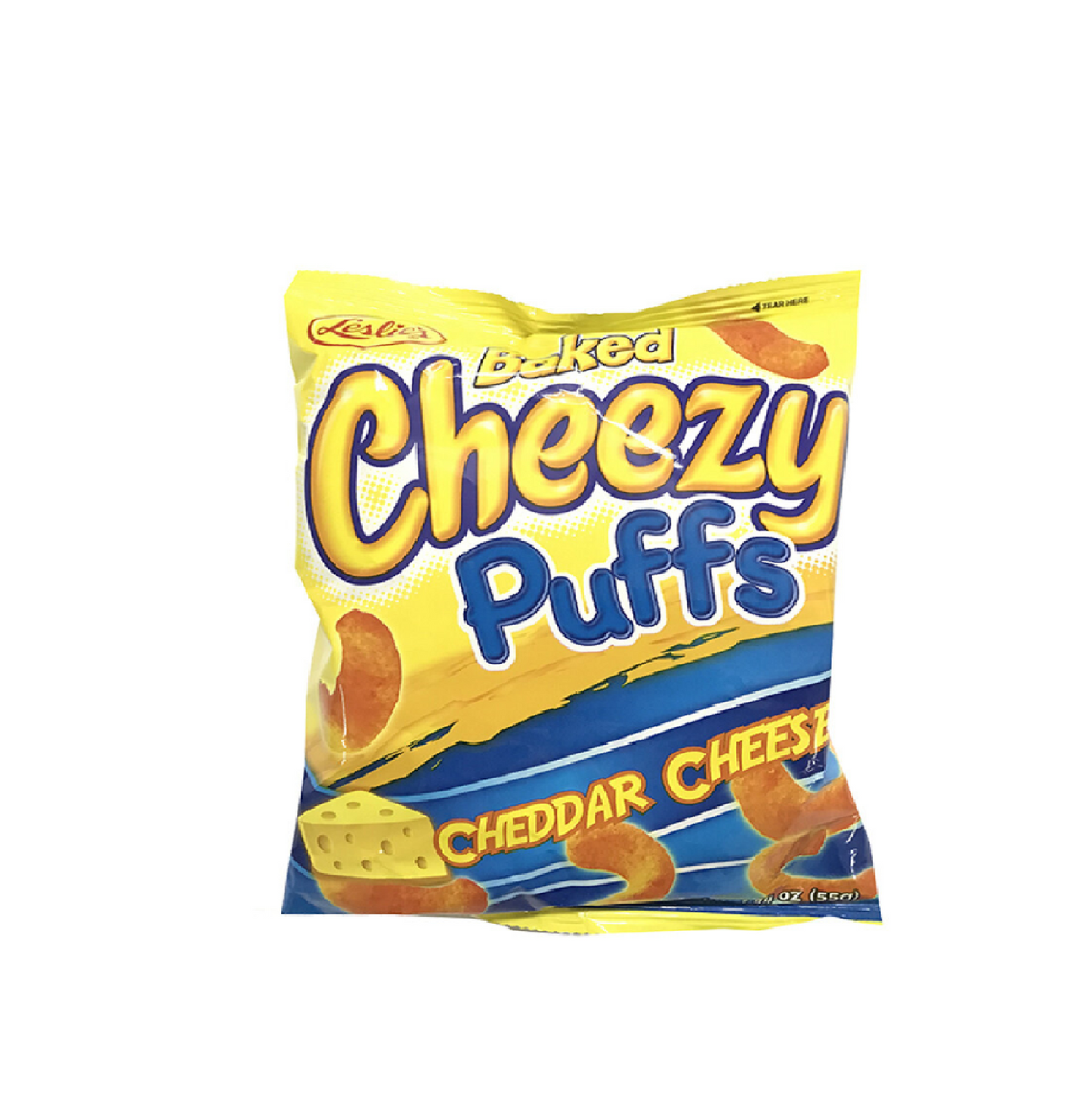 LESLIE'S CHEEZY PUFFS CHEDDAR CHEESE 55 GRAMS