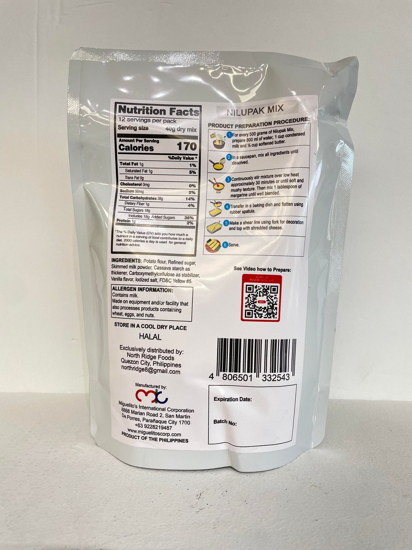 MIGUELITOS NILUPAK CASSAVA MIX 500 GRM