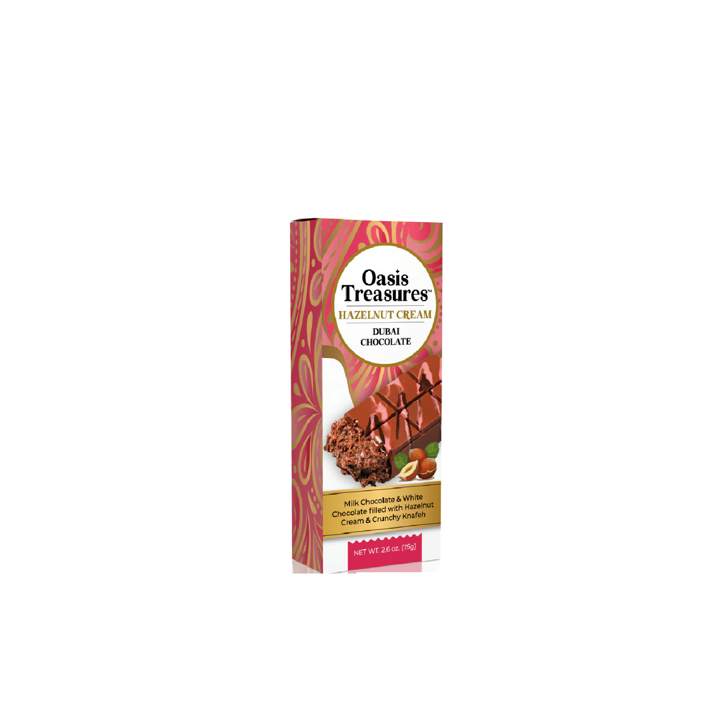 OASIS TREASURE DUBAI HAZELNUT CREAM BAR 70 GRAMS