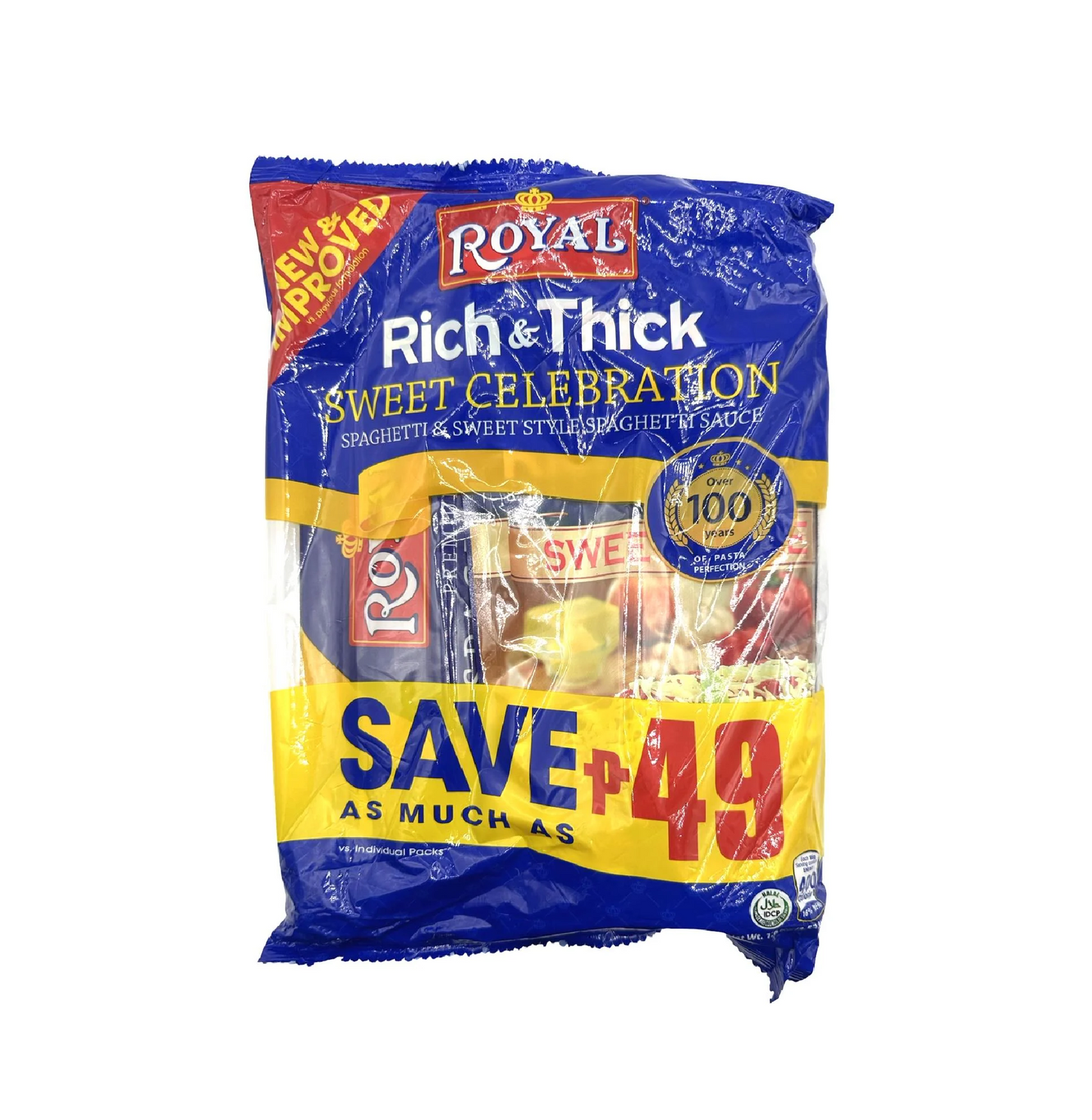 ROYAL RICH AND THICK SPAG SAUCE AND SPAGHETTI COMBO 3.53 LBS