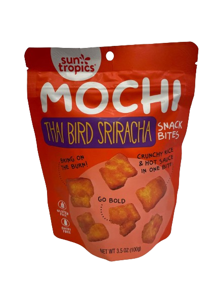 SUN TROPICS MOCHI THAI BIRD SRIRACHA SNACK BITES 100G