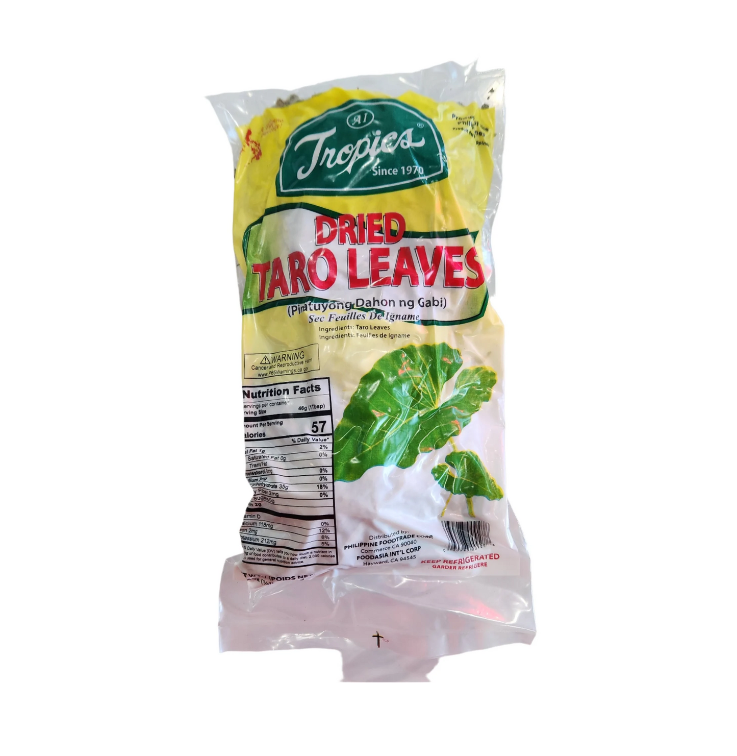 TROPICS DRIED TARO LEAVES 4 OZ