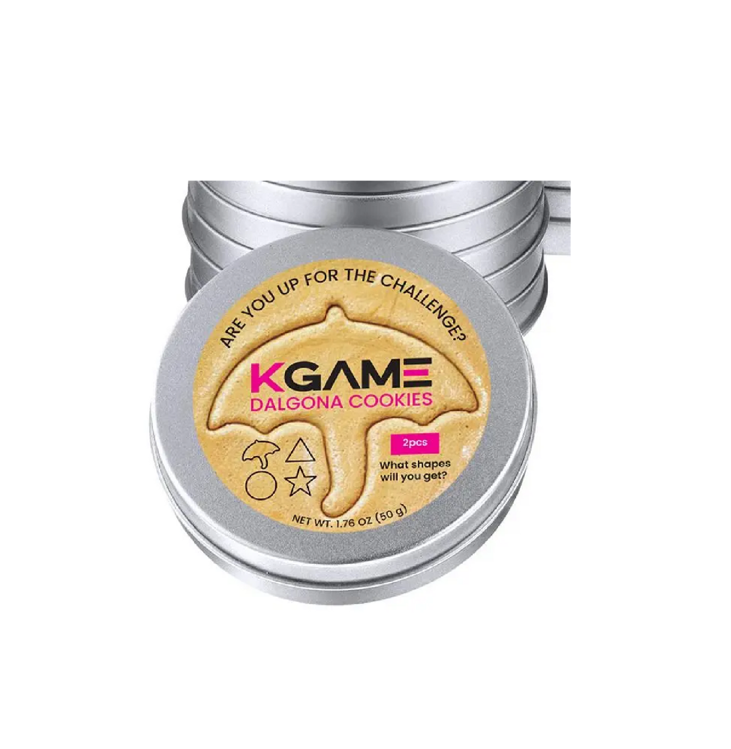 Kgame Dalgona Cookie Tin (2 Cookies)