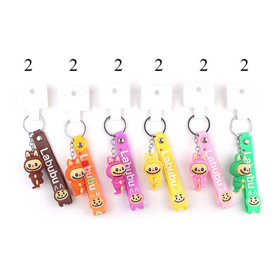Monster Bunny Labubu Character Strap Keychains
