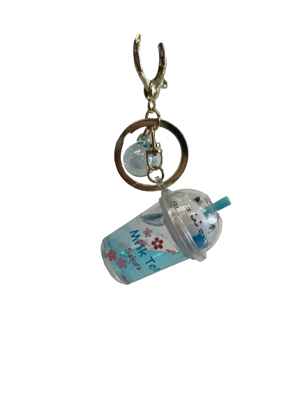 KEYCHAIN - BUBBLE TEA BLUE