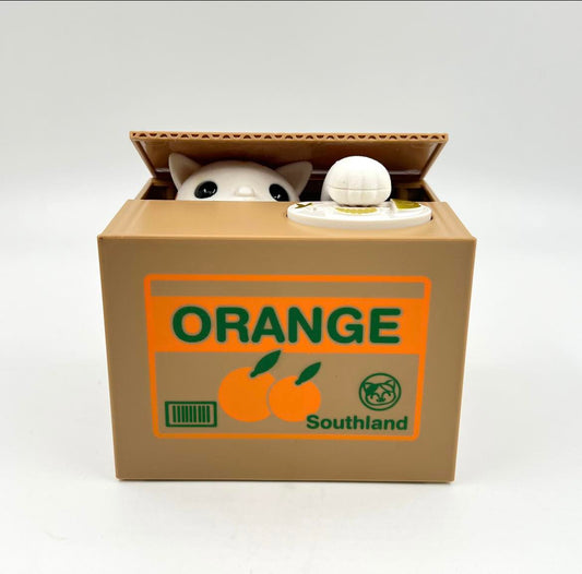 Panda Fun Stealing Money Cat Electric Piggy Bank (orange)