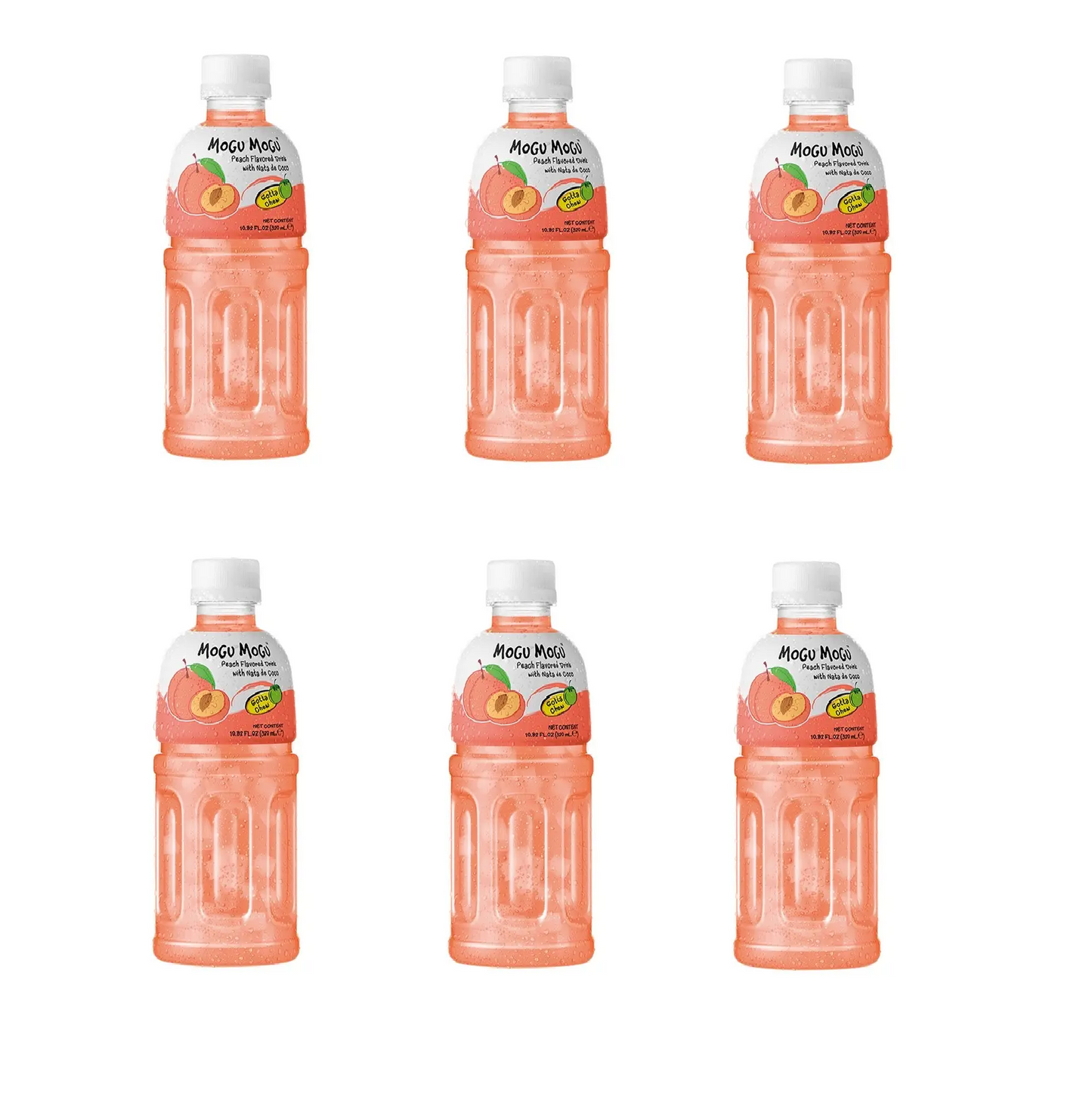 MOGU MOGU PEACH JUICE 6 PACK SMALL