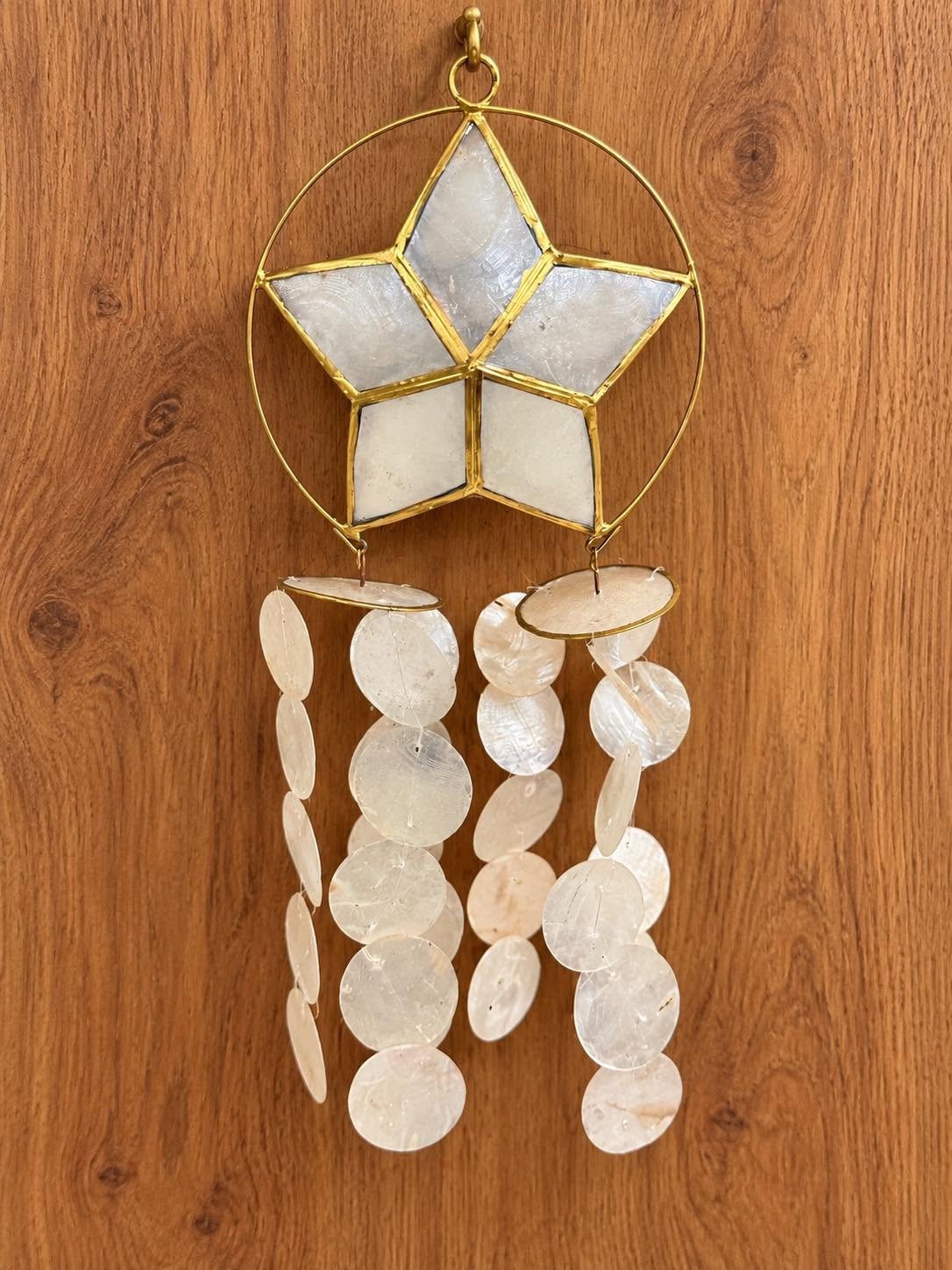 Capiz Star Parol 7.5 Inch with 8 Inch Tail