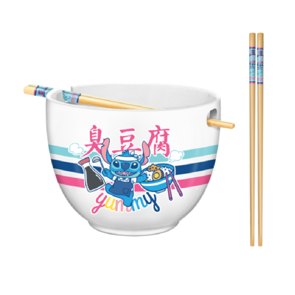 LILO & STITCH CERAMIC BOWL WITH CHOPSTICK