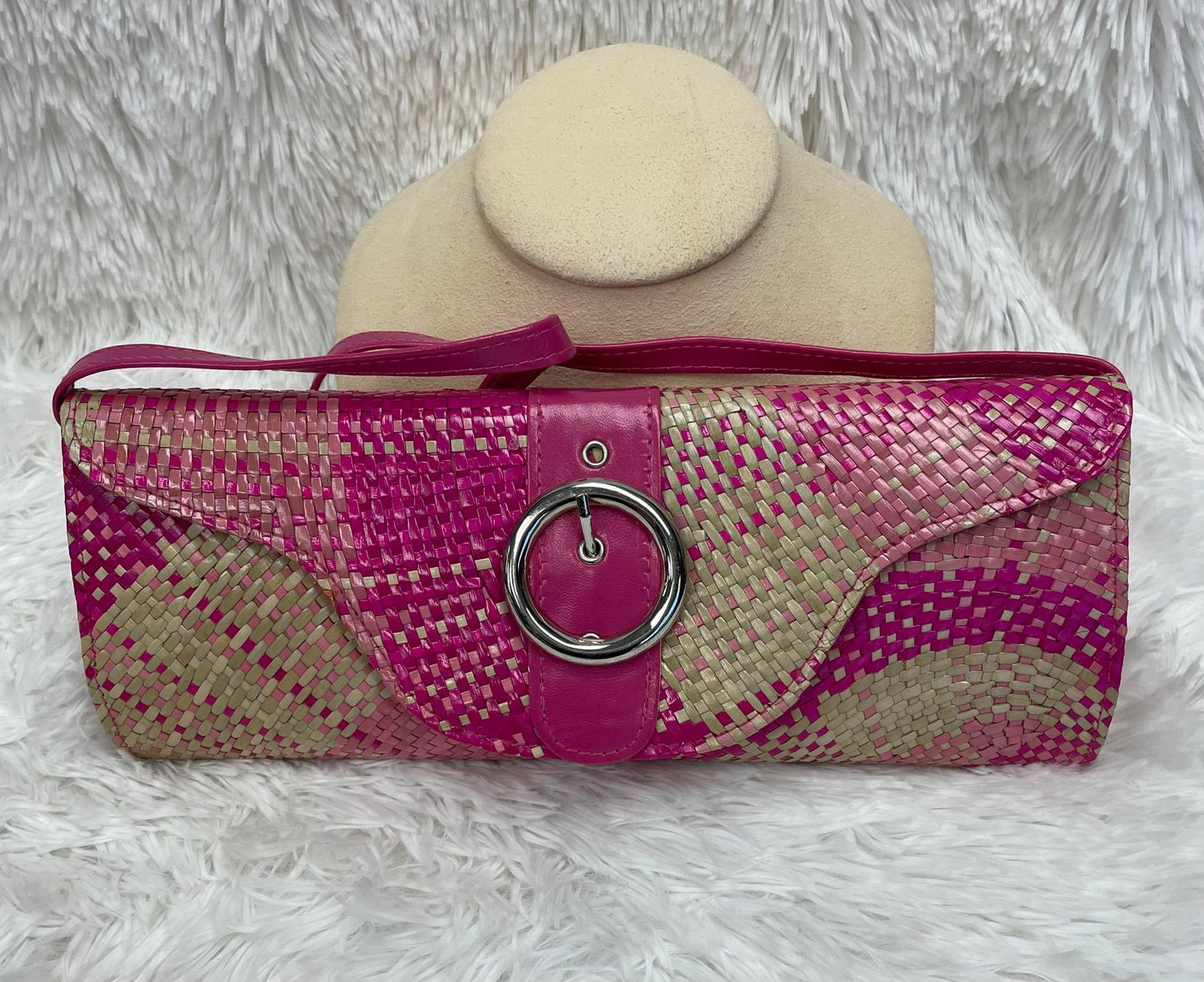 ABACA SHOULDER BAG PINK