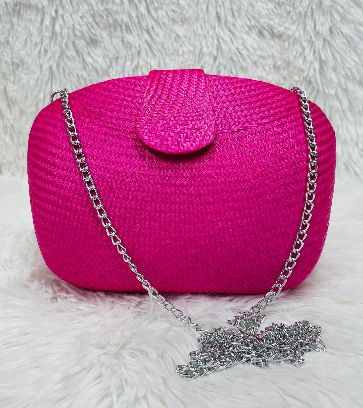CLUTCH ABACA BAG PINK