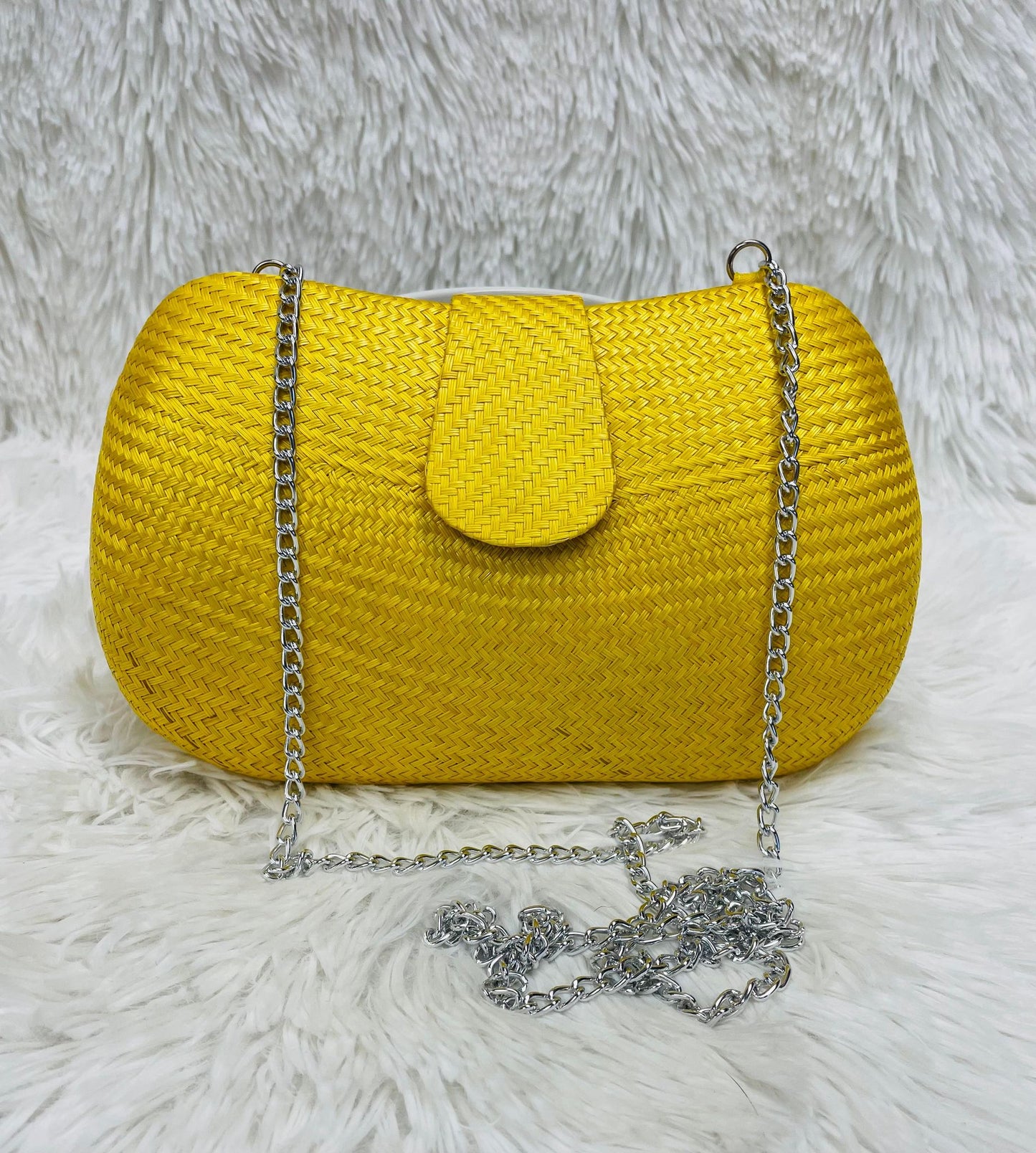 CLUTCH ABACA BAG YELLOW