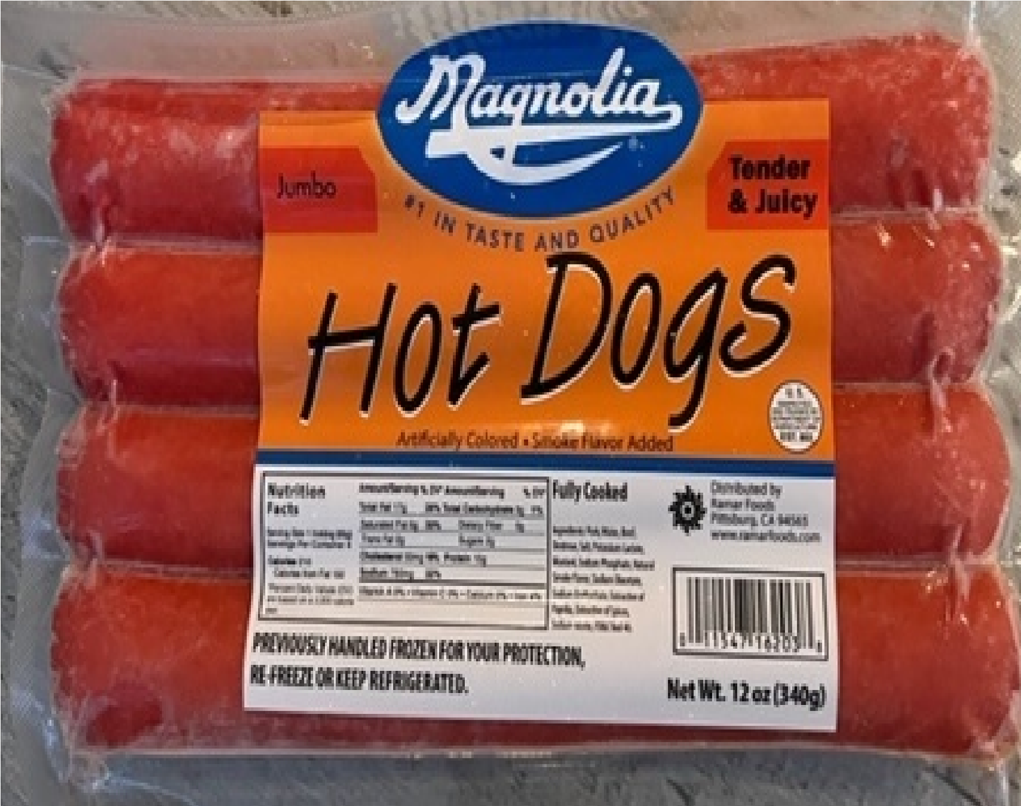 MAGNOLIA JUMBO HOTDOG 12 OZ