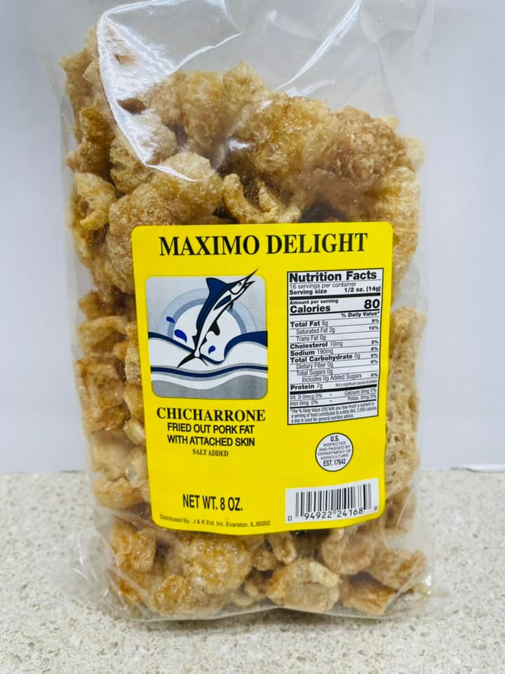 MAX PORK CRACKLING WITH MEAT 8 OZ #40