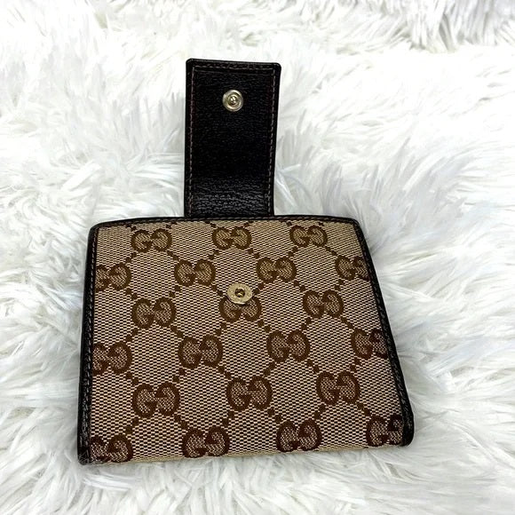 GUCCI BIFOLD MONOGRAM WEBLINE GG WALLET VGC