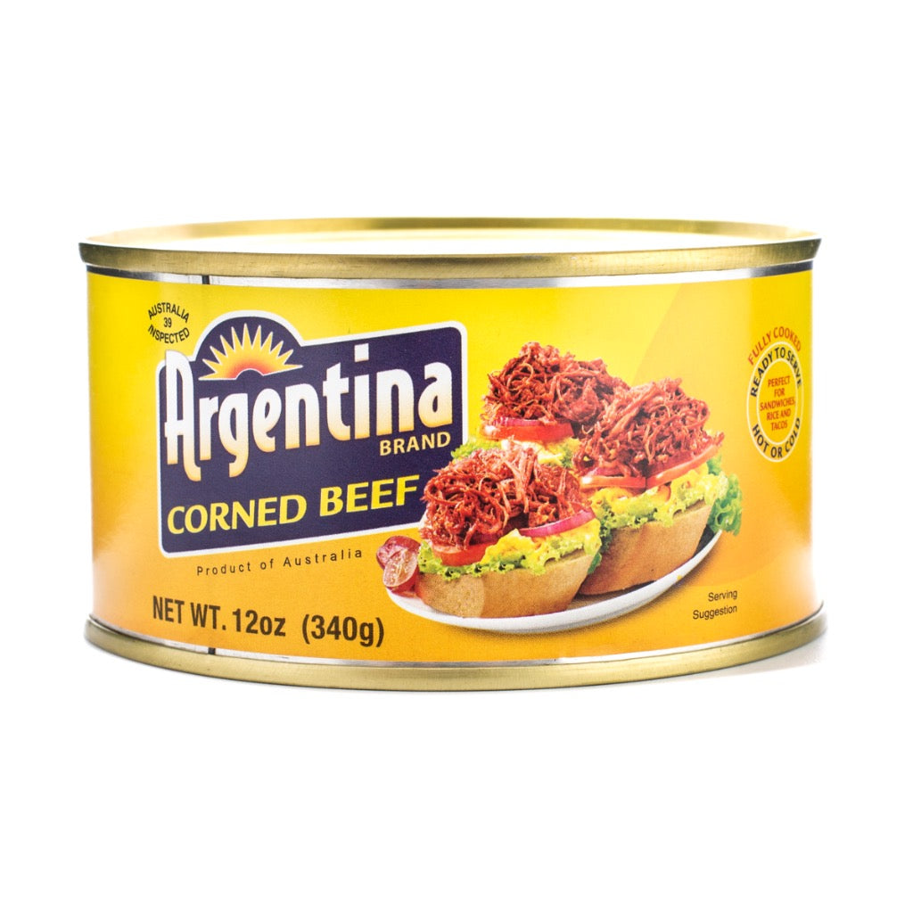 ARGENTINA CORNED BEEF IN YELLOW SAUCE ROUND 12OZ