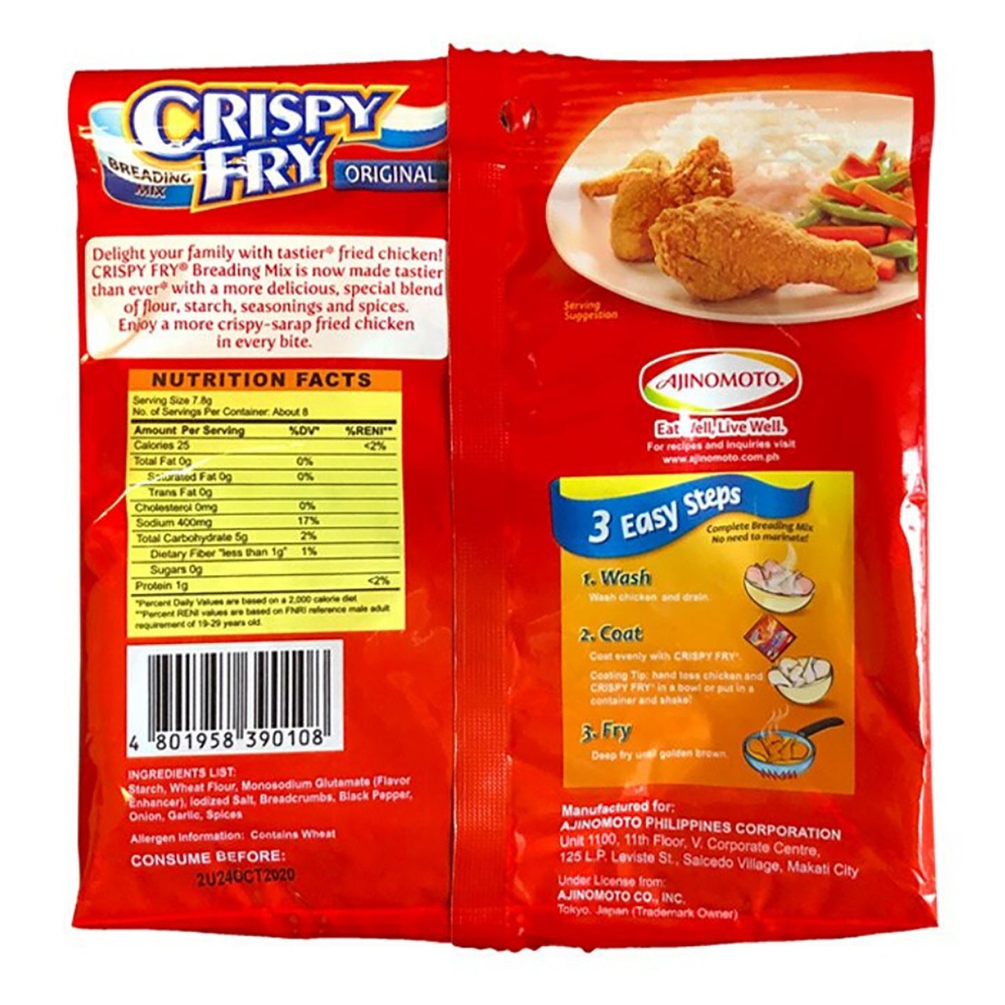 AJINOMOTO CRISPY FRY MIX - ORIGINAL 62 G