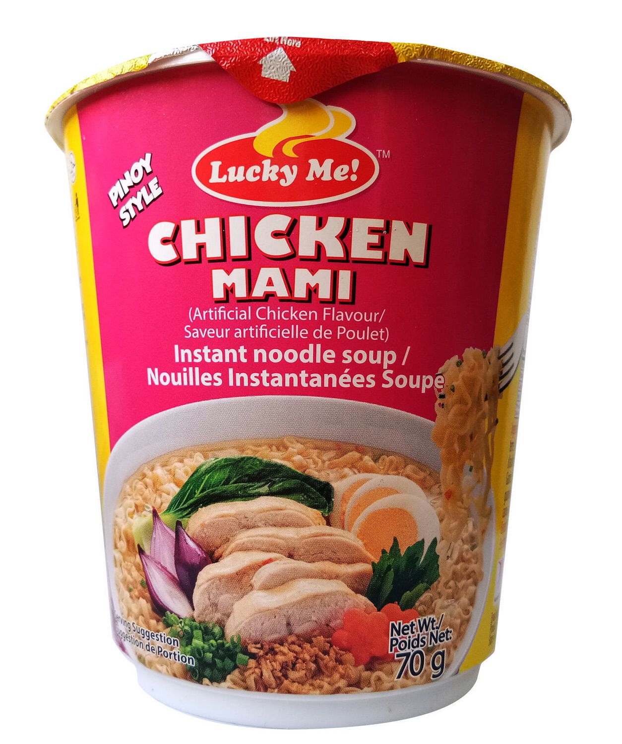 LUCKY ME INSTANT CHICKEN MAMI 70 GRAMS CUP