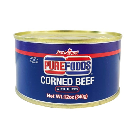 SAN MIG  PUREFOODS CORNED BEEF 12 OZ ROUND BLUE