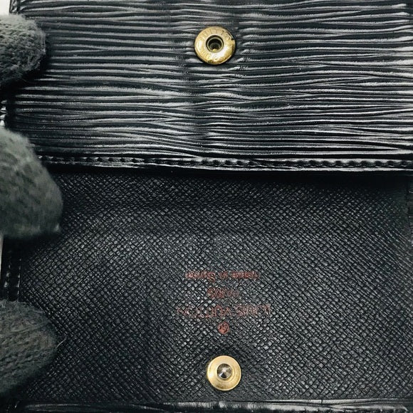 LOUIS VUITTON 4 KEY HOLDER/CASE EPI NOIR CA0022