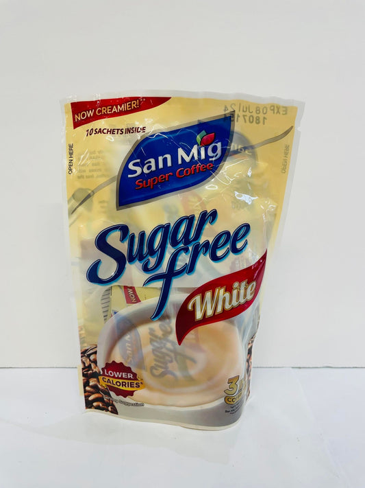 SAN MIG COFFEE SUGAR FREE WHITE 10 SACHETS