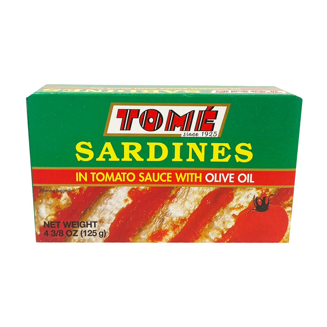 TOME SARDINES IN TOMATO SAUCE WITH OLIVE OIL 4.4 OZ
