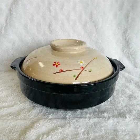 Japanese Clay Pot with Lid 11" 3000ml Brand New in Box