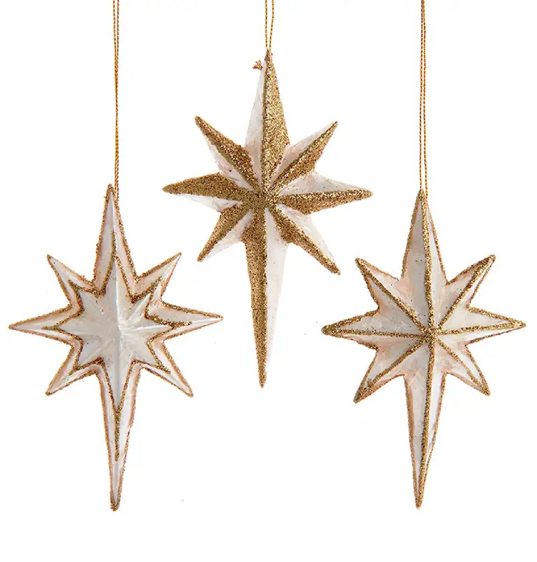 KA CAPIZ GOLD BETHLEHEM STAR 1 PC  - S0407