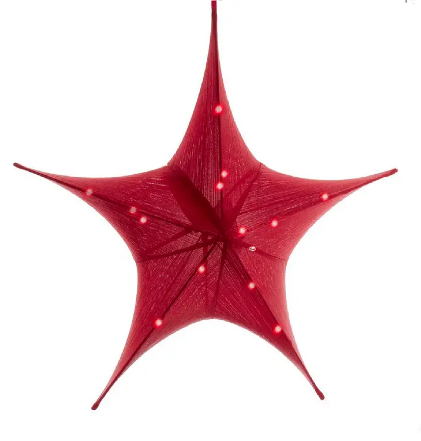 KA 16" LIGHT UP FOLDABLE RED PAROL/STAR -C2335R