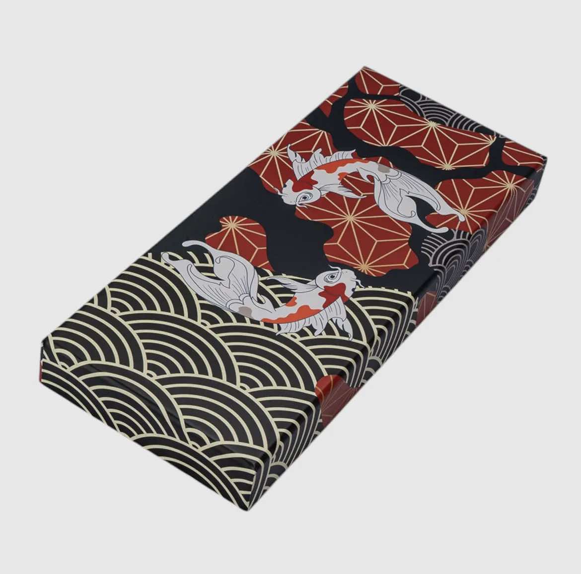Japanese Koi Fish 2 Pair Chopsticks and Rests Set