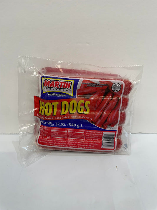 MARTIN'S PUREFOODS HOTDOG WITH CHEESE 12 OZ