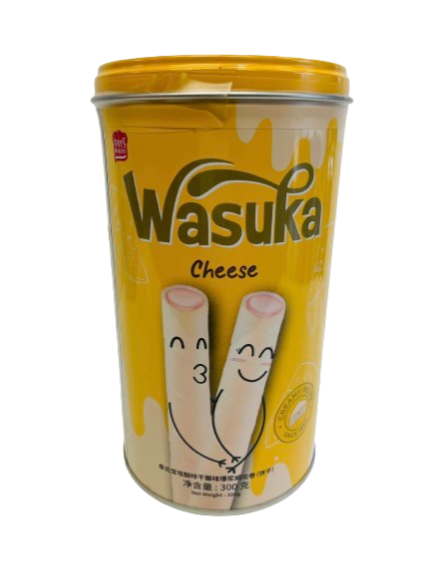 WASUKA WAFER ROLL TIN  CHEESE 300 GRAMS