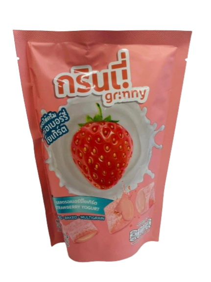 GRINNY CHOCO MULTI GRAIN SNACK WITH STRAW FILLING 60G