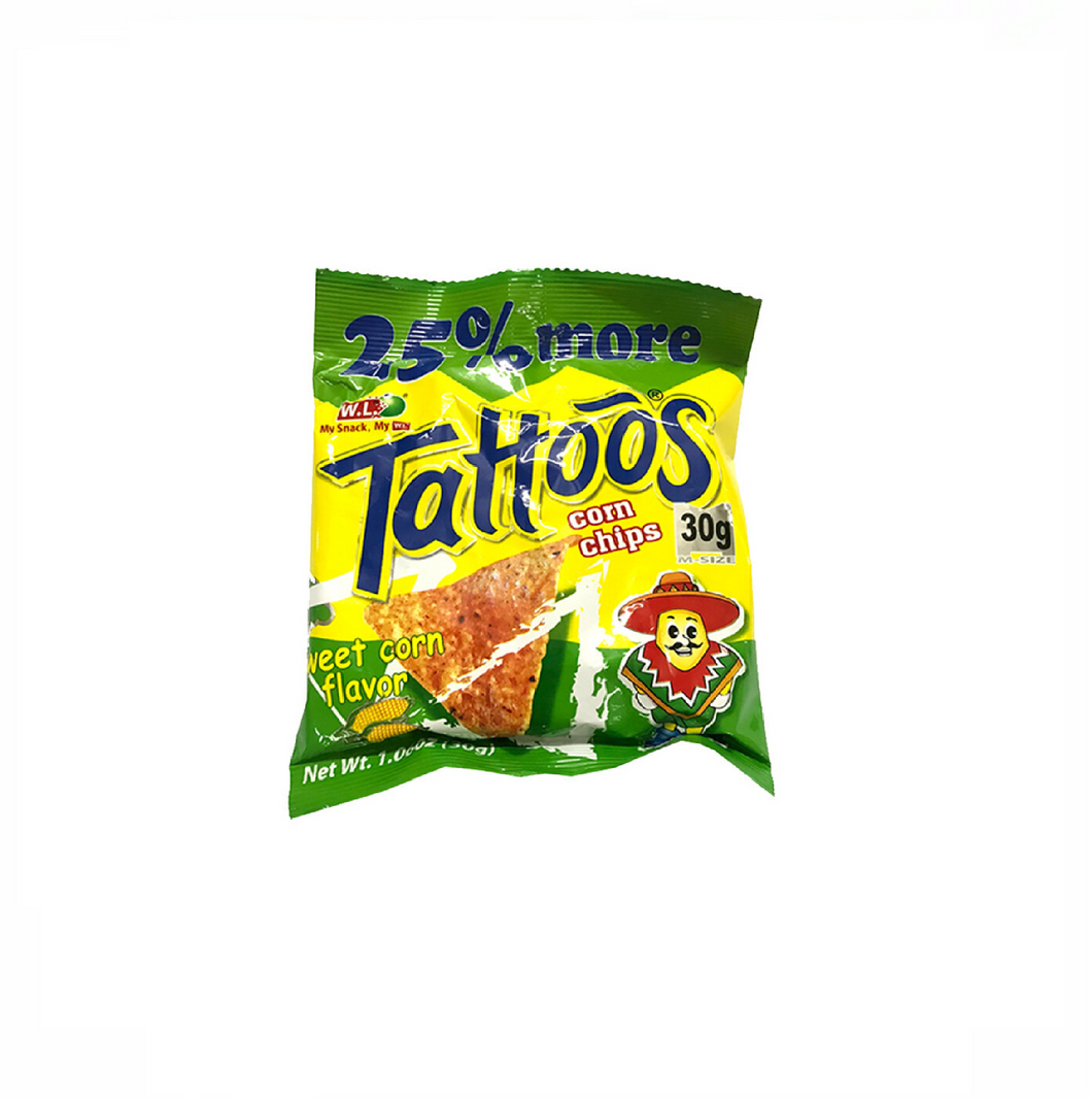 TATTOO'S CORN CHIPS 30 GM