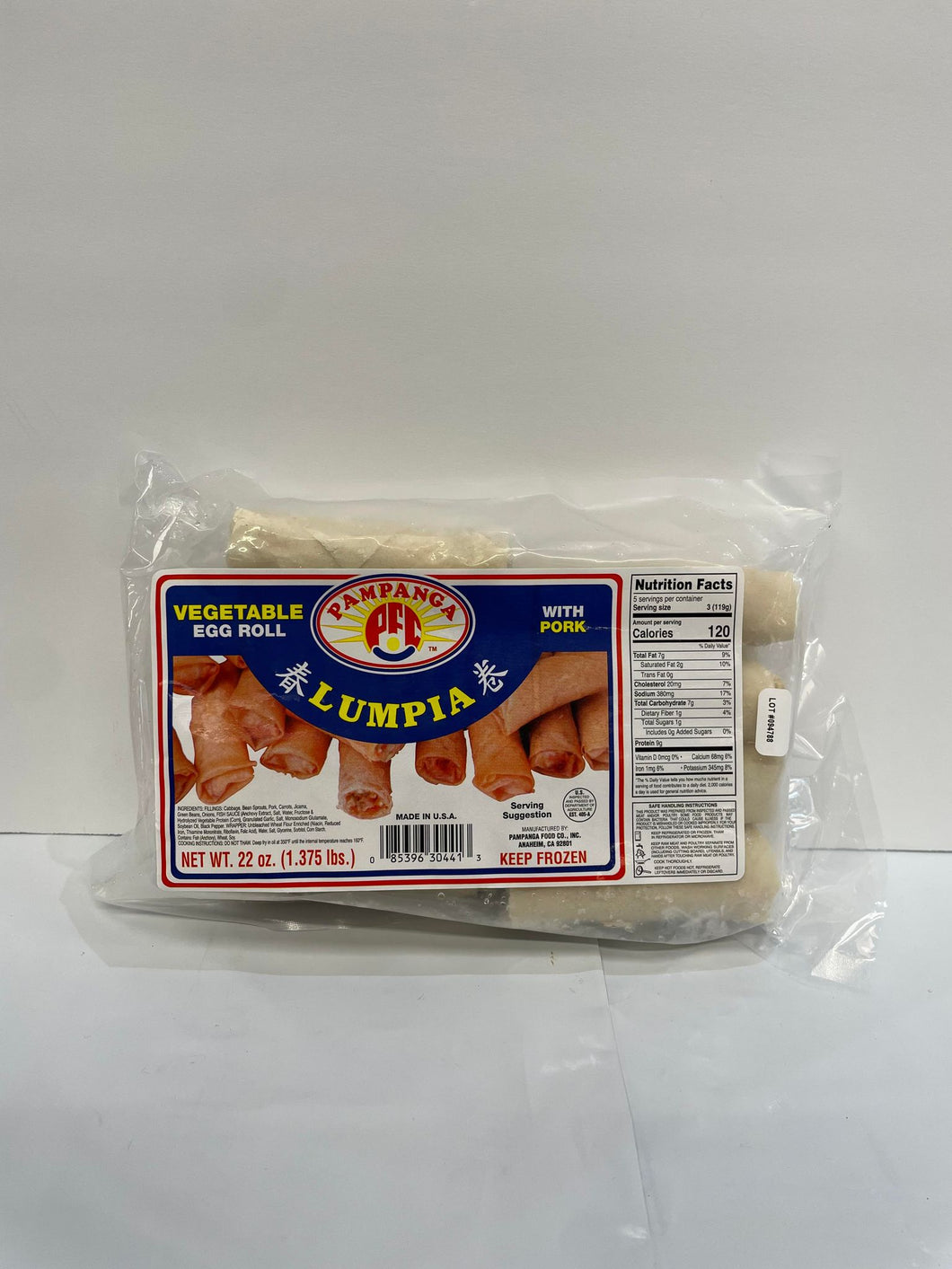PAMPANGA LUMPIA SHANGHAI PORK PARTY PACK  2.25 LBS