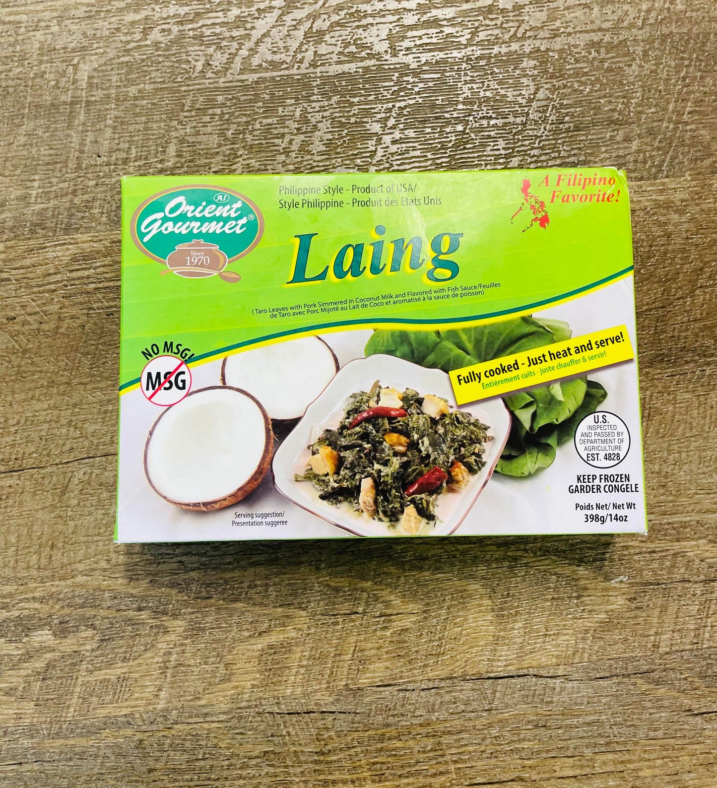 ORIENT GOURMET COOKED GINISANG LAING 14 OZ