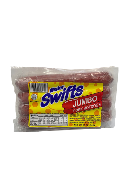 MISTER SWIFTS TENDER JUICY JUMBO HOTDOG 12 OZ